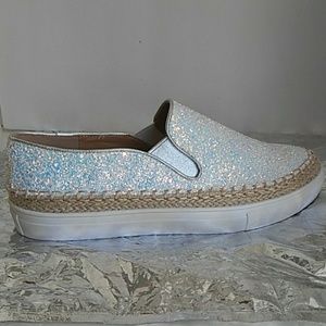 New Fashion Sneakers White Glitter Espadrilles